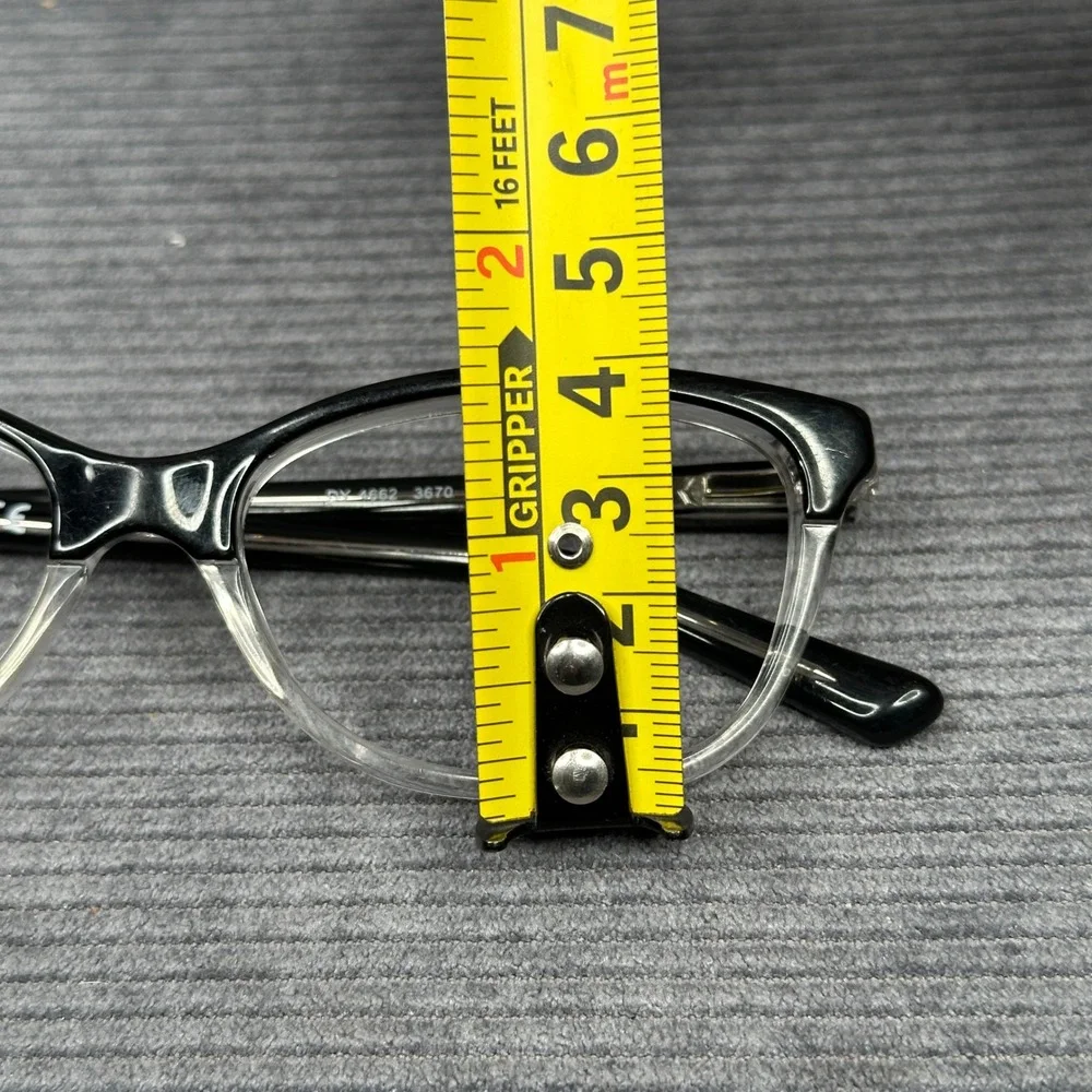 DKNY DY 4662 3670 Black Clear Cat Eye Y2K Eyeglass Frames 52-16-140 Womens